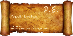 Papdi Evelin névjegykártya